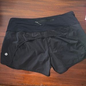 Lululemon black shorts size 6
